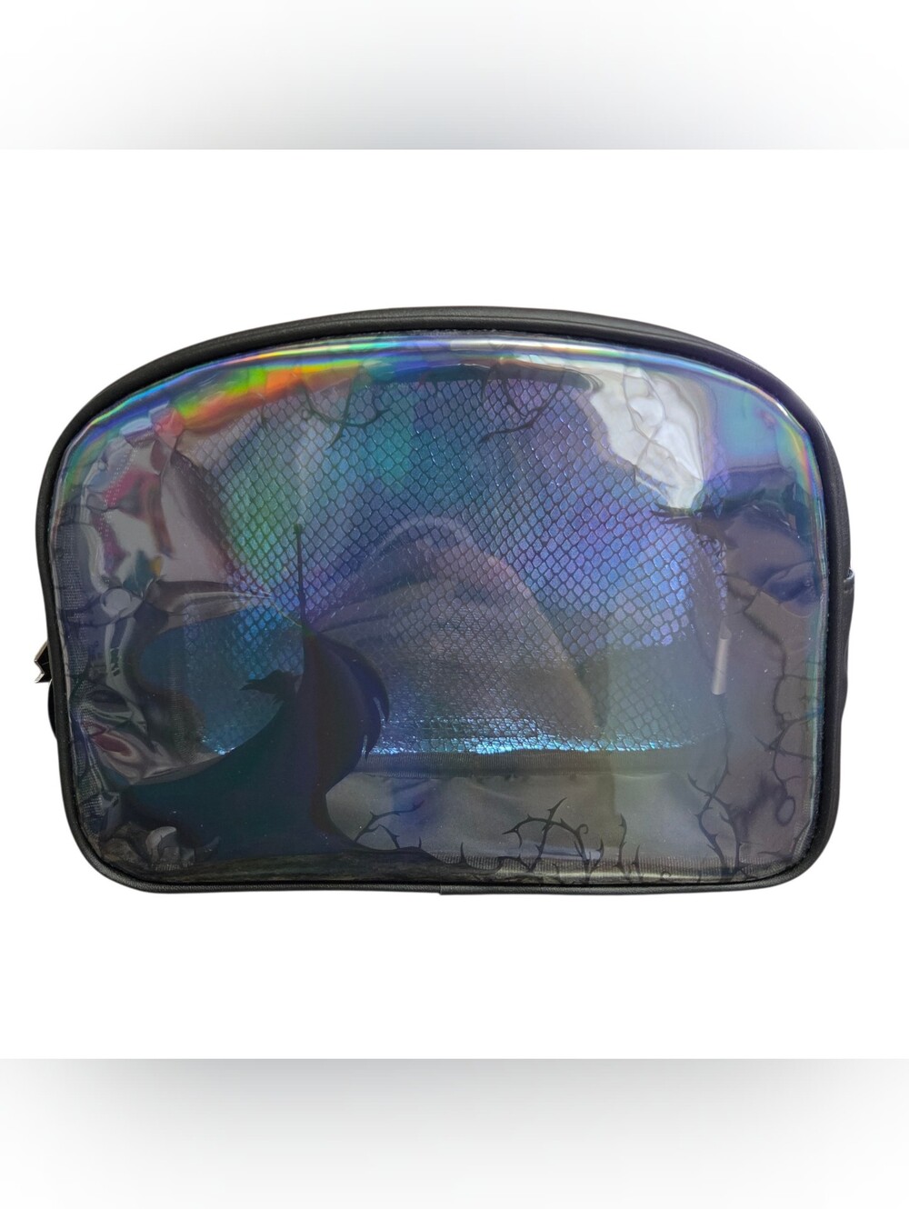 MALEFICENT Bath & Body Works Disney Villains Cosmetic Bag Purple Holographic NWT